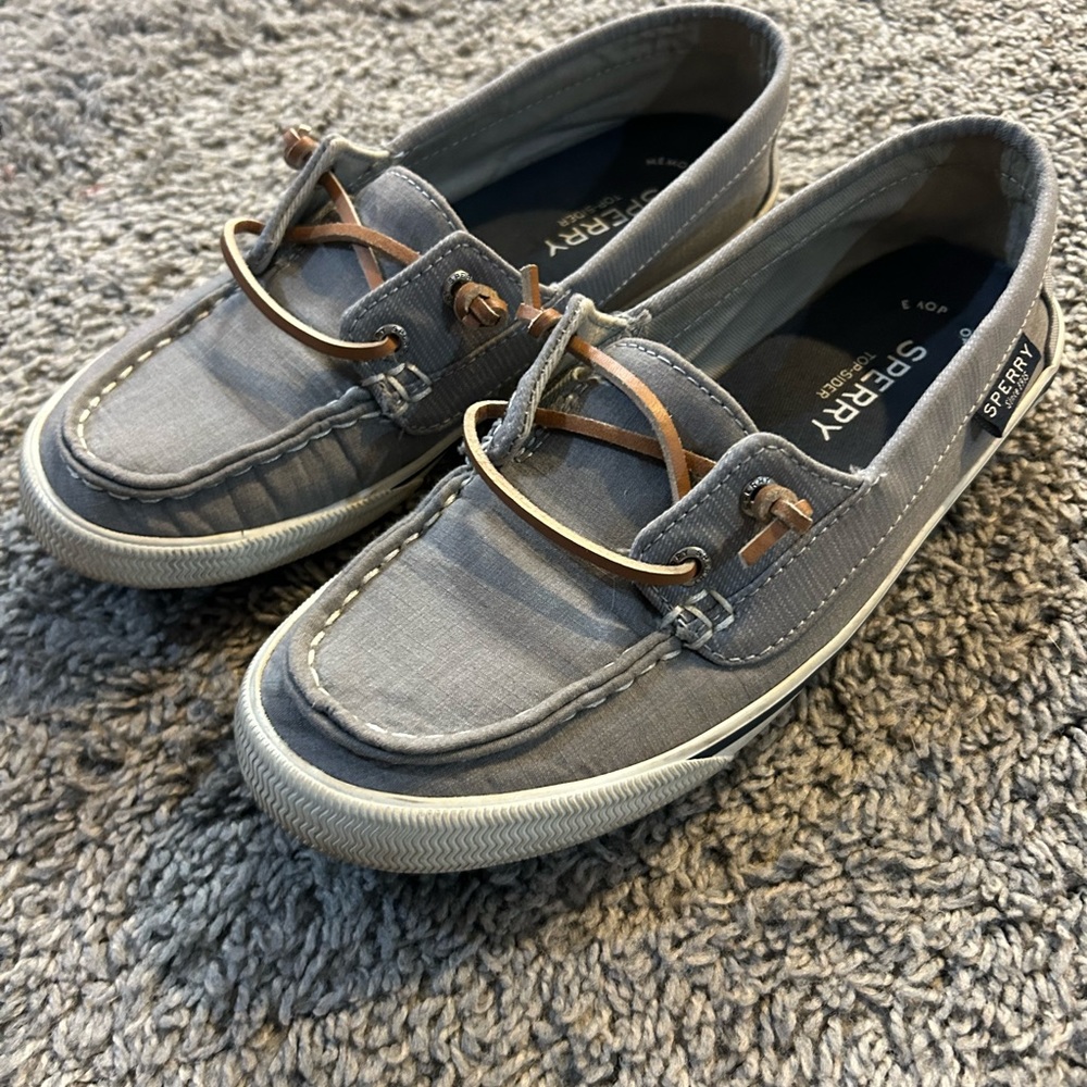 Sperry Top-Sider Lounge Away Women’s Slip On Boat Shoes Gray STS80687 Size 7